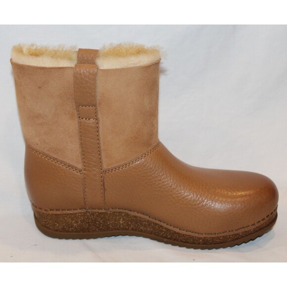 Dansko Mckenzie Leather Shearling Lined Boots Size EU 39 US 8.5-9 NIB $200 TAN - Picture 5 of 8